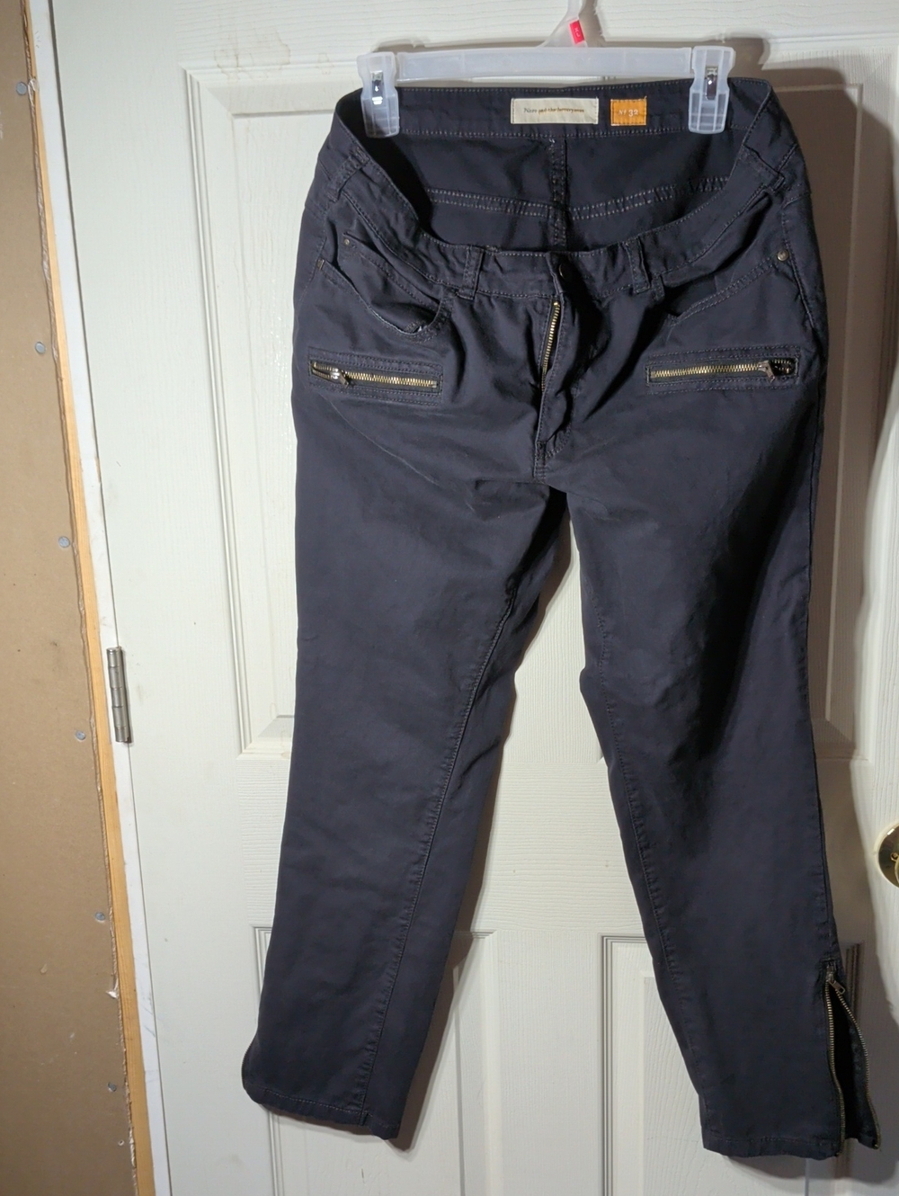Pilcro and the Letterpress Straight Leg Jeans in Navy